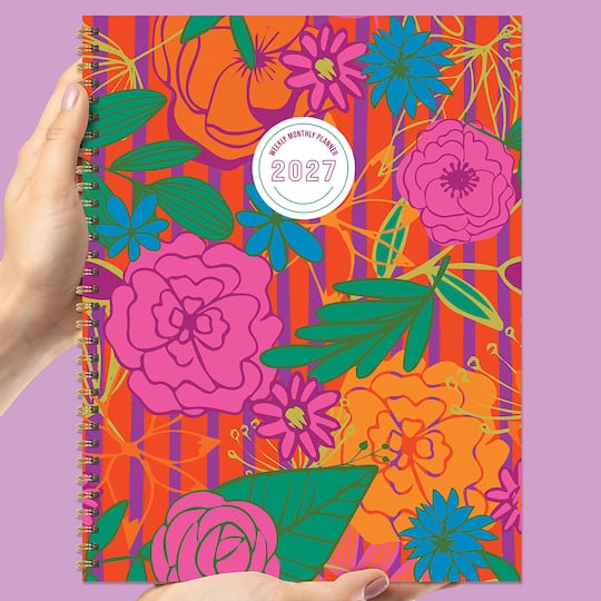 2027 Peonies Large Weekly Monthly Planner